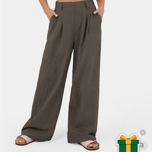 High Waisted Palazzo Casual Cotton Pants by Halara